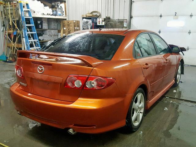 1YVFP84D245N94921 - 2004 MAZDA 6 S ORANGE photo 4