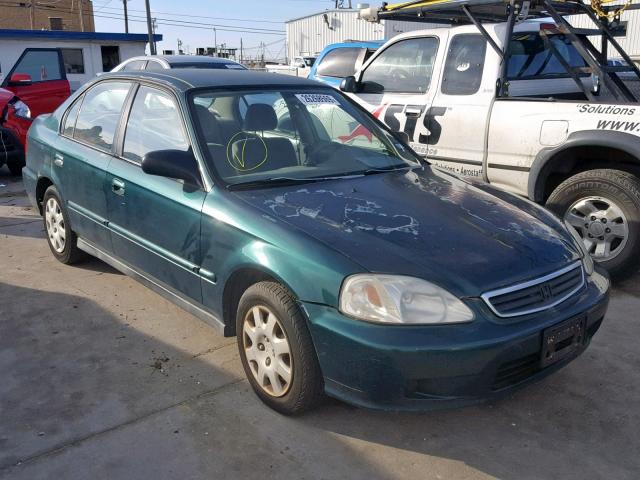 2HGEJ6612YH563596 - 2000 HONDA CIVIC BASE GREEN photo 1