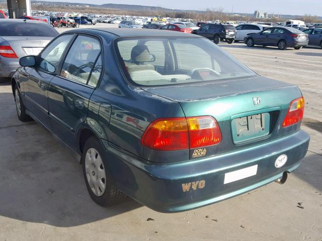 2HGEJ6612YH563596 - 2000 HONDA CIVIC BASE GREEN photo 3