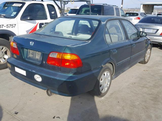 2HGEJ6612YH563596 - 2000 HONDA CIVIC BASE GREEN photo 4
