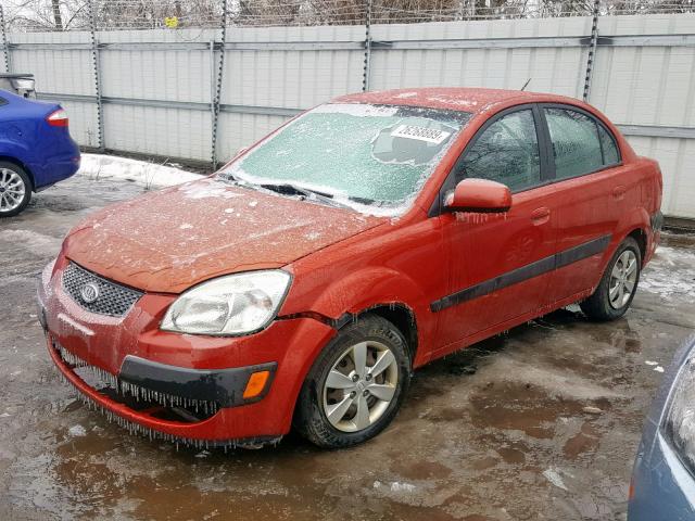 KNADE123386401449 - 2008 KIA RIO BASE RED photo 2