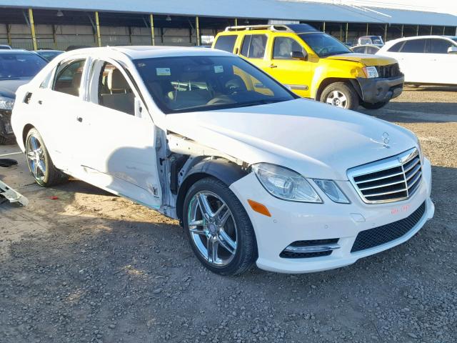 WDDHF5KB8DA685495 - 2013 MERCEDES-BENZ E 350 WHITE photo 1