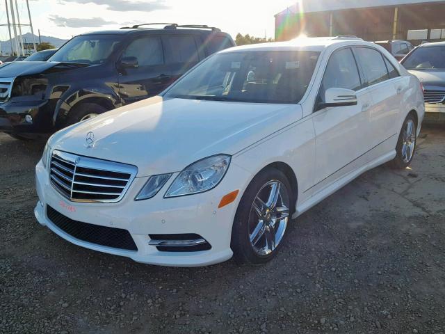 WDDHF5KB8DA685495 - 2013 MERCEDES-BENZ E 350 WHITE photo 2