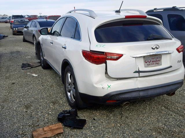 JNRAS18W99M155746 - 2009 INFINITI FX35 WHITE photo 3