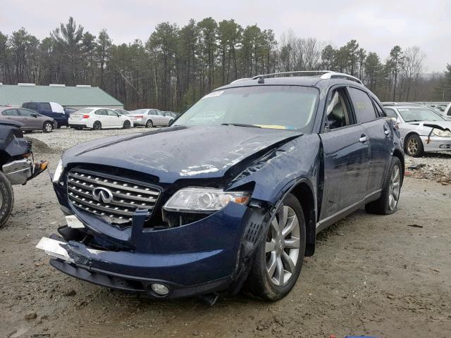 JNRAS08W85X201909 - 2005 INFINITI FX35 BLUE photo 2