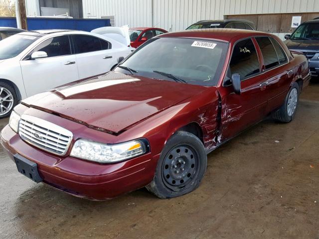 2FAFP71WX7X117233 - 2007 FORD CROWN VICT BURGUNDY photo 2