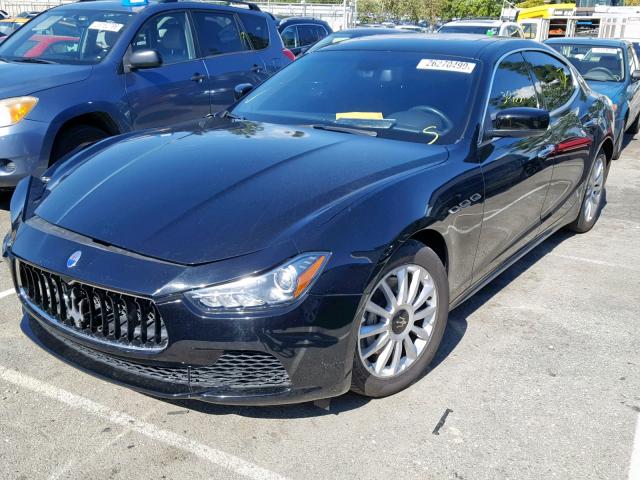 ZAM57XSA6E1087531 - 2014 MASERATI GHIBLI BLACK photo 2