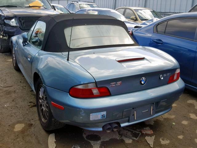 WBACN33481LM01582 - 2001 BMW Z3 2.5 BLUE photo 3