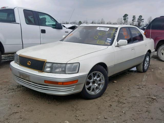 JT8UF11E7L0027506 - 1990 LEXUS LS 400 WHITE photo 2