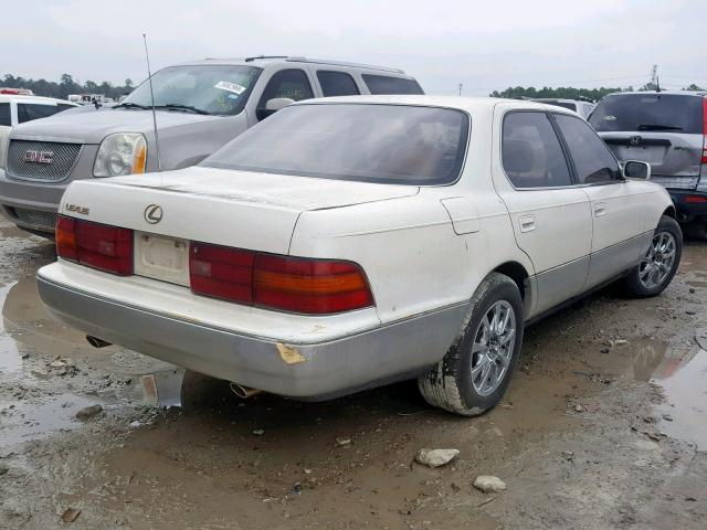 JT8UF11E7L0027506 - 1990 LEXUS LS 400 WHITE photo 4