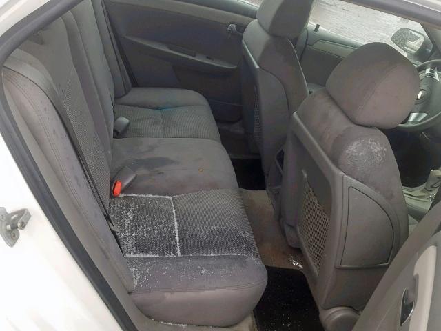 1G1ZG57B58F207315 - 2008 CHEVROLET MALIBU LS WHITE photo 6