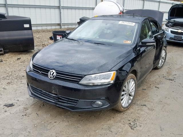 3VWLZ7AJ7BM339211 - 2011 VOLKSWAGEN JETTA SEL BLACK photo 2