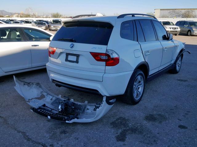 WBXPA93446WG83816 - 2006 BMW X3 3.0I WHITE photo 4