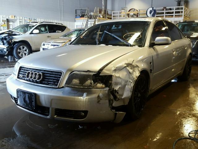 WAULD64B42N027284 - 2002 AUDI A6 2.7T QU SILVER photo 2