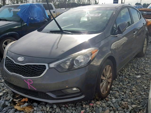 KNAFX4A84E5105407 - 2014 KIA FORTE EX SILVER photo 2