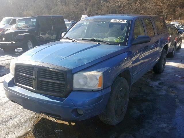 1D7HE58N05S230429 - 2005 DODGE DAKOTA QUA BLUE photo 2