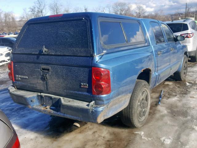 1D7HE58N05S230429 - 2005 DODGE DAKOTA QUA BLUE photo 4