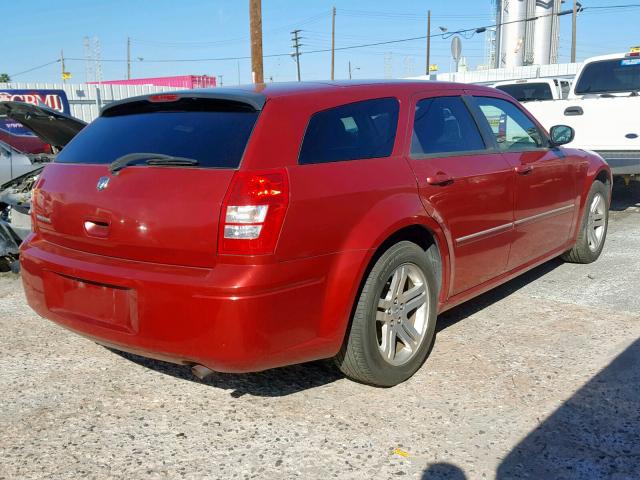 2D4FV47T57H642936 - 2007 DODGE MAGNUM SE RED photo 4