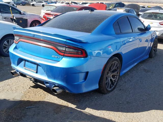 2C3CDXL98FH836331 - 2015 DODGE CHARGER SR BLUE photo 4