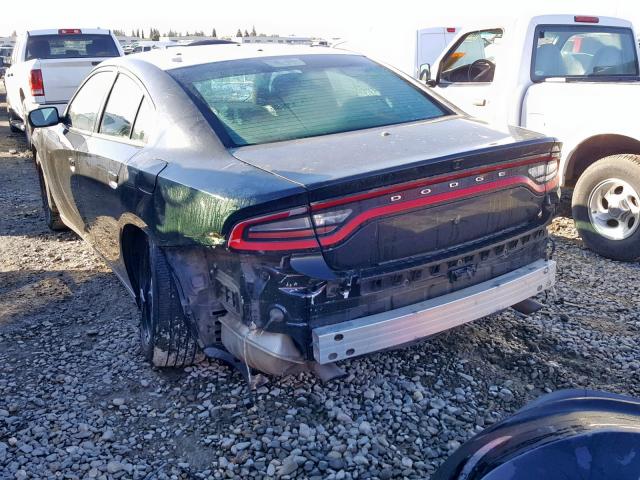 2C3CDXAG3GH272185 - 2016 DODGE CHARGER PO BLACK photo 3