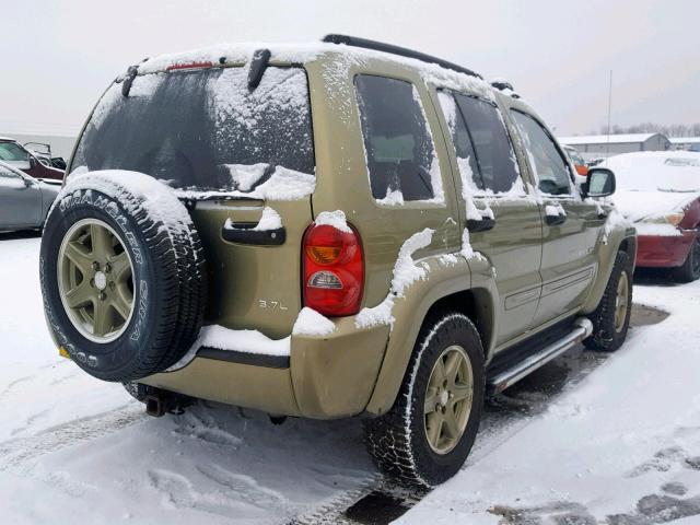 1J4GL38K12W347618 - 2002 JEEP LIBERTY RE GREEN photo 4