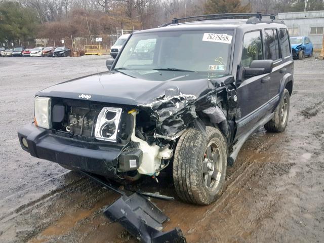 1J8HG48N36C124785 - 2006 JEEP COMMANDER BLACK photo 2