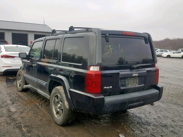 1J8HG48N36C124785 - 2006 JEEP COMMANDER BLACK photo 3