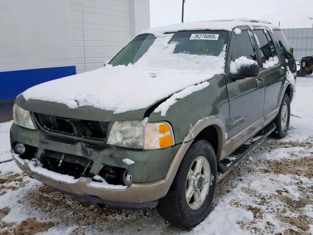 1FMZU74E72UA60990 - 2002 FORD EXPLORER E GREEN photo 2