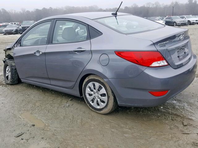 KMHCT4AE2GU990749 - 2016 HYUNDAI ACCENT SE GRAY photo 3