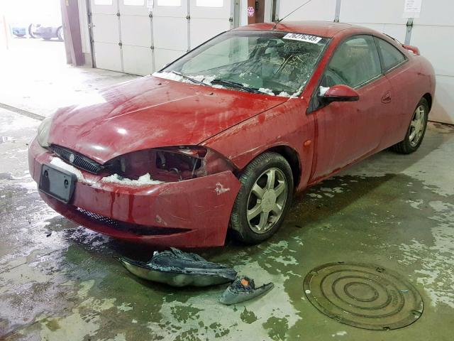 1ZWFT61L9X5678359 - 1999 MERCURY COUGAR V6 RED photo 2