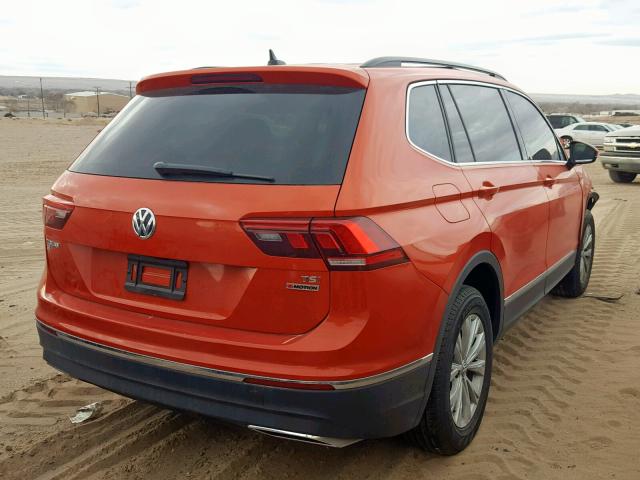 3VV2B7AX7JM166670 - 2018 VOLKSWAGEN TIGUAN SE ORANGE photo 4