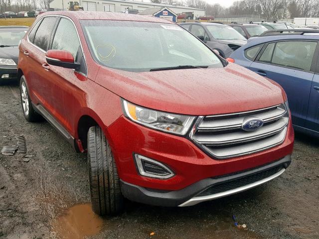 2FMTK4K97FBC01648 - 2015 FORD EDGE TITAN RED photo 1