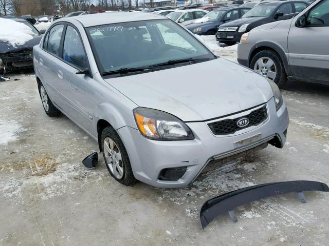 KNADH4B31A6663050 - 2010 KIA RIO LX SILVER photo 1