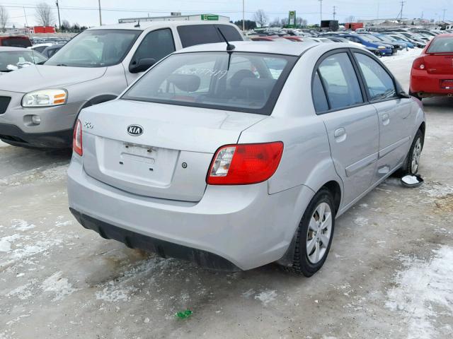 KNADH4B31A6663050 - 2010 KIA RIO LX SILVER photo 4