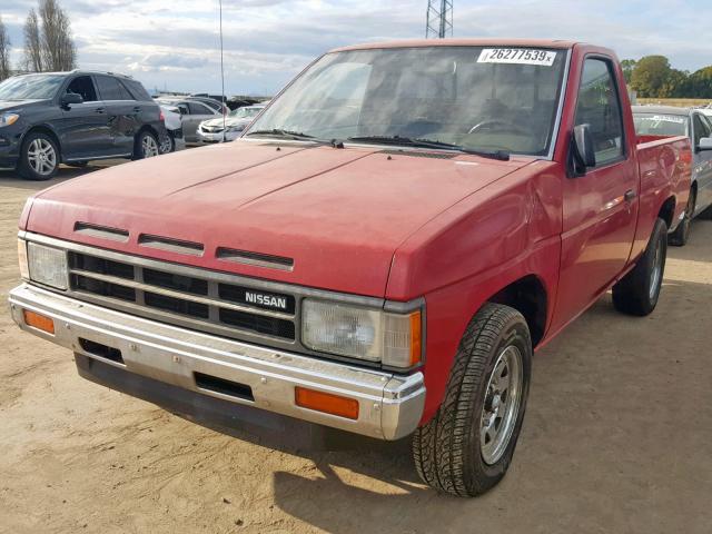 1N6ND11S8KC362771 - 1989 NISSAN D21 SHORT RED photo 2