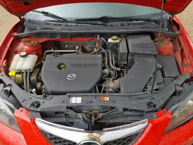 JM1BK32F771700009 - 2007 MAZDA 3 I RED photo 7