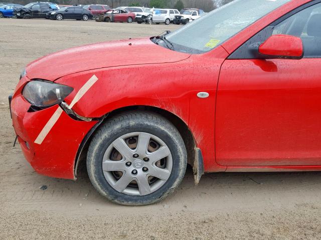 JM1BK32F771700009 - 2007 MAZDA 3 I RED photo 9