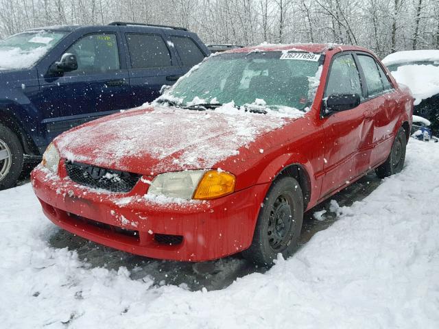 JM1BJ222XY0245917 - 2000 MAZDA PROTEGE RED photo 2