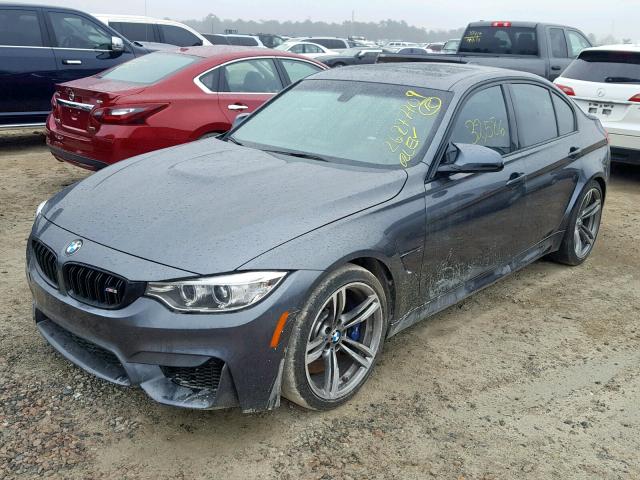 WBS3C9C55FP803718 - 2015 BMW M3 GRAY photo 2