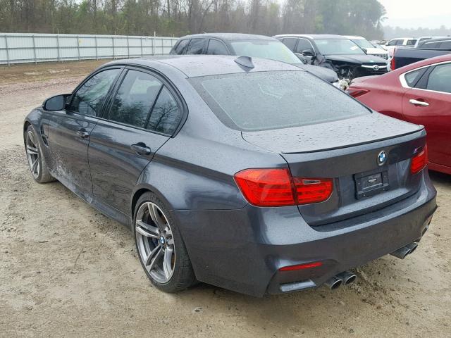 WBS3C9C55FP803718 - 2015 BMW M3 GRAY photo 3