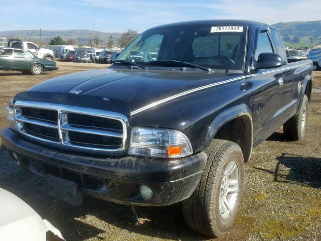 1D7HG32X03S235460 - 2003 DODGE DAKOTA SPO BLACK photo 2