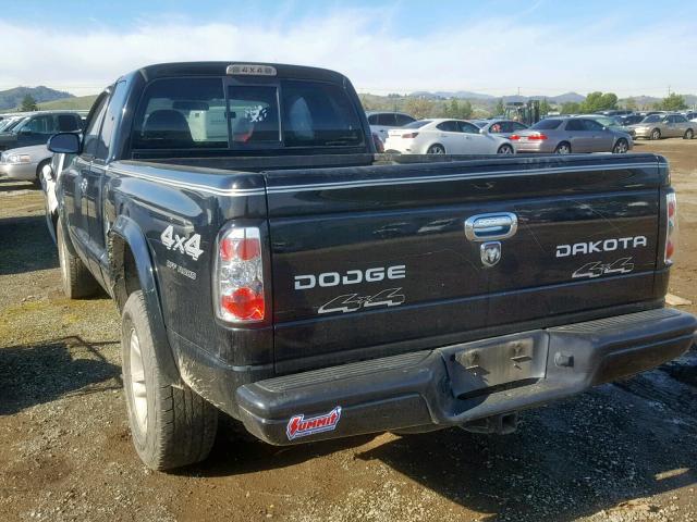 1D7HG32X03S235460 - 2003 DODGE DAKOTA SPO BLACK photo 3