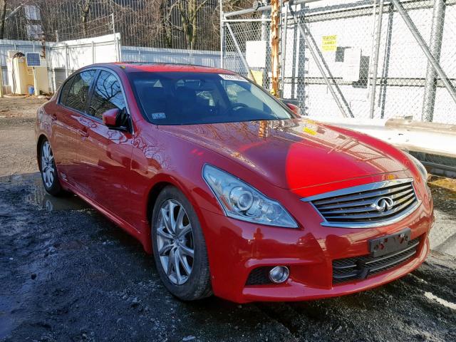 JN1CV6AR0DM351314 - 2013 INFINITI G37 RED photo 1