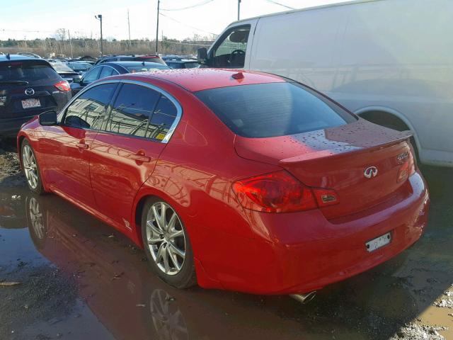 JN1CV6AR0DM351314 - 2013 INFINITI G37 RED photo 3