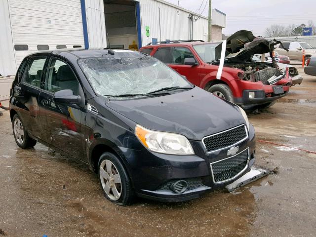 KL1TD66E49B350649 - 2009 CHEVROLET AVEO LS BLACK photo 1