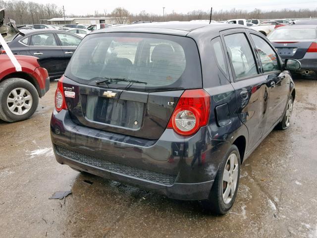 KL1TD66E49B350649 - 2009 CHEVROLET AVEO LS BLACK photo 4