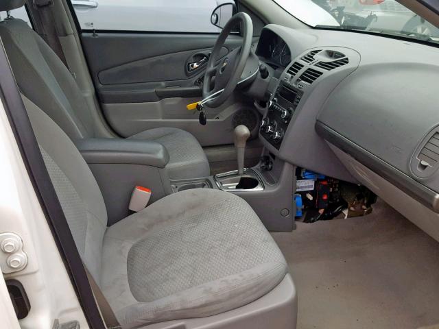 1G1ZS58F77F206827 - 2007 CHEVROLET MALIBU LS WHITE photo 5