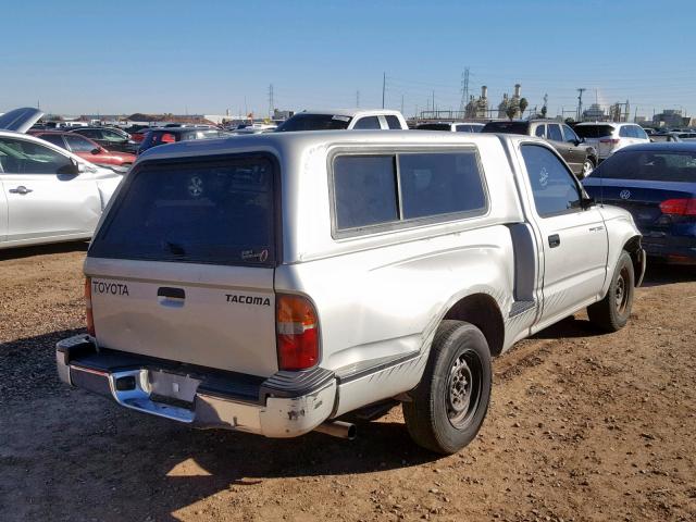 5TENL42N3YZ704329 - 2000 TOYOTA TACOMA SILVER photo 4