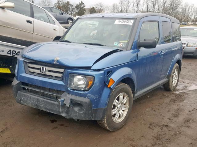 5J6YH28748L018014 - 2008 HONDA ELEMENT EX BLUE photo 2