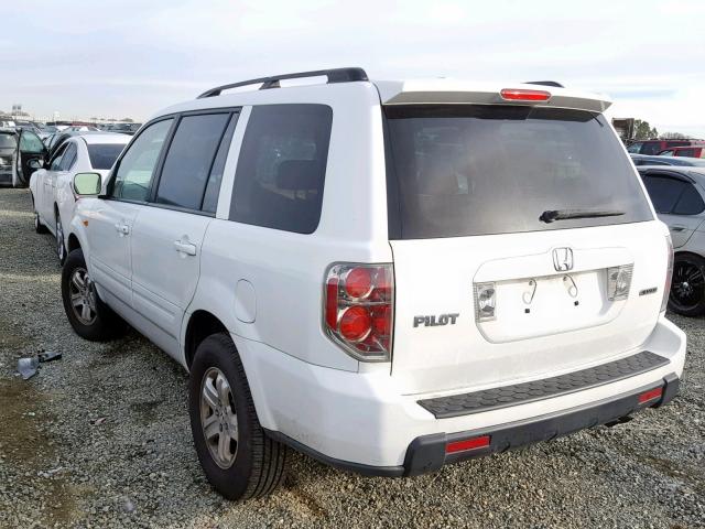 5FNYF18288B043270 - 2008 HONDA PILOT VP WHITE photo 3